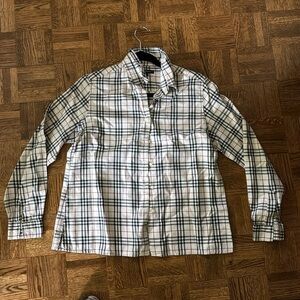 Burberry White and Black Plaid Women’s Shirt